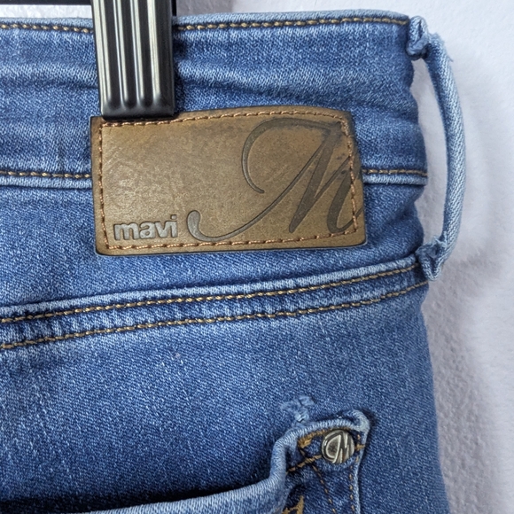 Mavi Jeans Emma Slim Boyfriend Women’s Size 30/32 | Stretch Mid Rise Blue Denim - Picture 4 of 8